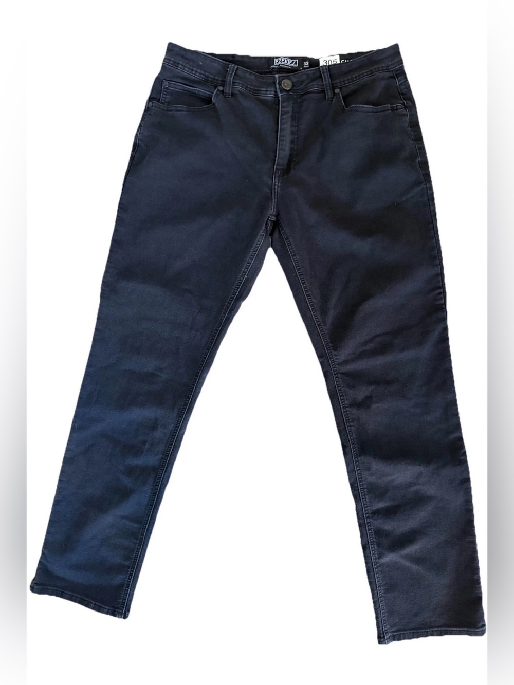Ezekiel Jeans Mens Size 33 Black 305 Chopper Slim Straight Soft Denim Stretch
